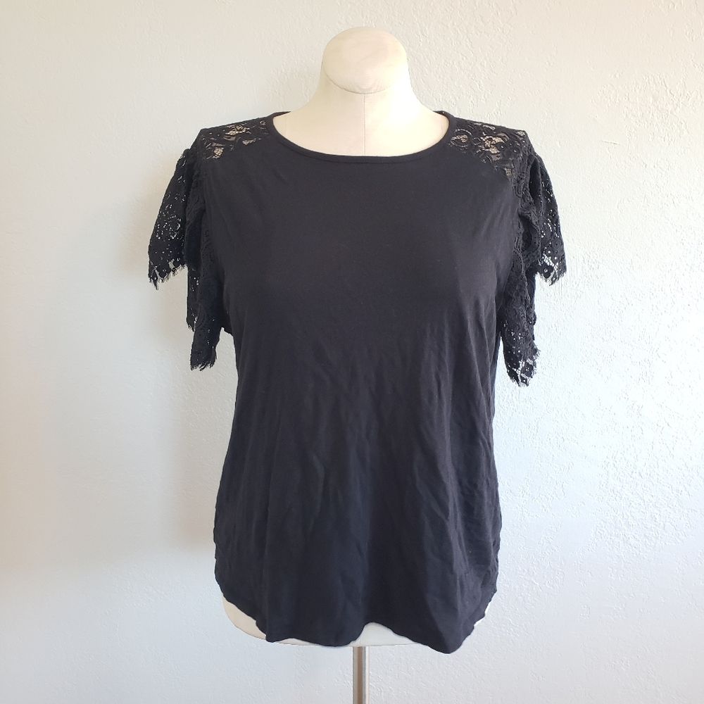 Loft Lace Flutter Sleeve Tshirt